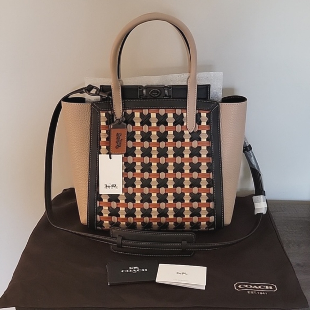 NWT Coach Troupe Tote with Weaving 616